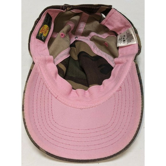 Bass Pro Shops Primos Hunting Camouflage Baseball Cap Pink & Black Logo - Picture 5 of 7